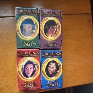 Lord of The Rings Glass Goblets